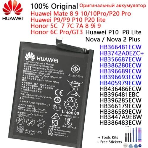 Huawei Orginal Honor P8 P9 P10 P20 5C 5X 6A 6C 7X 7C 8 S8 8X 8E 8C G9 9 9i 10 G10 Mate 8 9 10 Nova 2 2i 3i Lite Plus Pro Battery