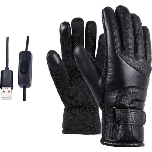 Unisex Electric Heated Glove Waterproof Moto Touch Screen USB Thermal Winter Motorcycle Racing Fishing Skiing Gloves