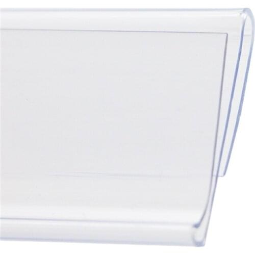 Plastic Pvc Shelf Data Strips S N Snap On Mechandise Price Tag Display Label Sign Holder Name Card Holder U Ticket Strip 100pcs