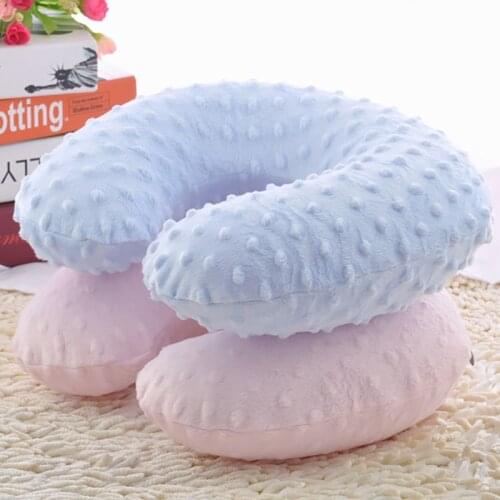 Baby Pillow Newborn Velvet Stroller Portable Pillows Inflatable Velvet Baby carriage Accessories Pillowcase U Shape YZC009