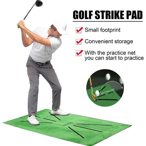 Portable Golf Putting Training Mat Batting Practice Aid Turf Rug for Swing Detection Home/Office/Outdoor/Indoor Golf Accessories