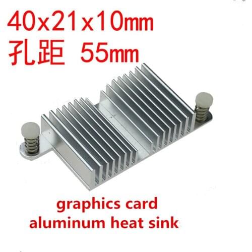 Fast Free Ship High quality aluminum color classic video card/graphics card heat sink 40x21x10mm pitch-row 55mm radiator