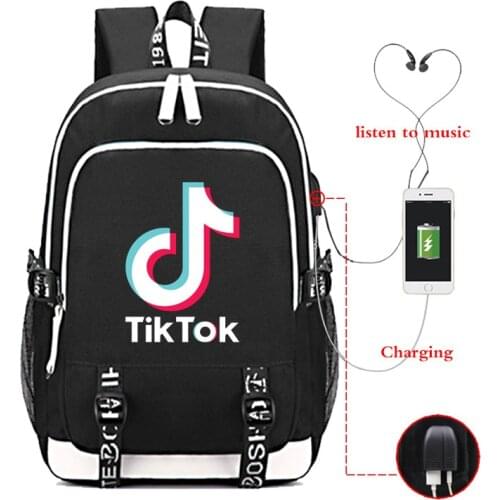 Tik Tok Backpack For Teenage Girls boys SchoolBag Tik Tok USB Charging Waterproof School Backpack For Birthday Gifts Mochilas