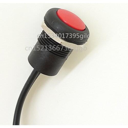Self-reset IP68 5A 16MM round self-locking wire waterproof switch pet hair dryer button outdoor underwater switch