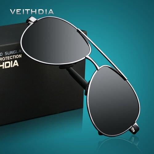 VEITHDIA Brand Mens Pilot Polarized Sunglasses men Sun Glasses Alloy Frame Driving Glasses oculos de sol masculino shades 1306