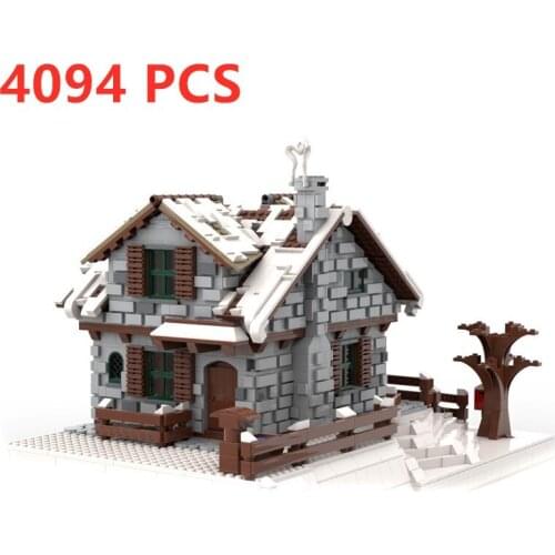 New MOC 38793 Christmas Winter Chalet Building Blocks Neige Resort Construction Bricks Child Toys Birthday Gifts For Boys