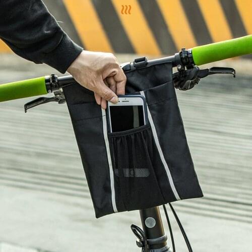 ROCKBROS Bicycle Bags Foldable Electric Cycling Hanging Large Capity Storage Bag Storage Mobile Phone Bag Bicycle Accessories