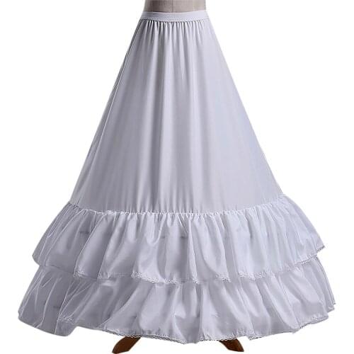 Wedding Accessories 2 Layers Ruffles Crinoline Bridal Wedding Dresses Petticoat Underskirts Slips for Ball Gown Dresses