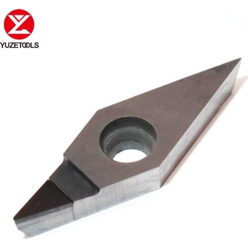 10PCS VBGT110301 PCD CNC Lathe Tool Turning Boring Cutting Carbide Diamond Tip Insert for Aluminum Copper Machining