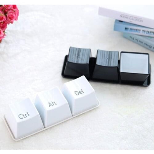 Creative Cup Tea Set Keyboard Fashion Cups Black Color Ctrl ALT DEL 3 pieces/ Mugs Promotion Gifts Trade Shows Wedding