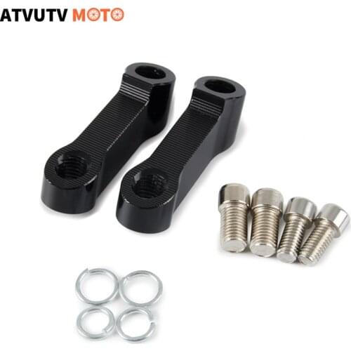 1 pair 10mm Motorcycle Mirror Riser Extenders Spacers Extension Adapter Adaptor For CB1000R CB600F kawasaki Suzuki