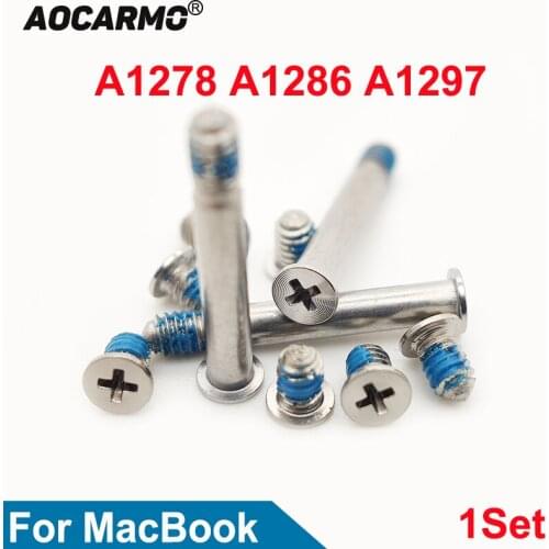 Aocarmo 1Set For MacBook A1278 A1286 A1297 Bottom Screws Back Cover Screw Replacement Parts
