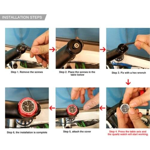 Waterproof Luminous Bicycle Headset Stem Watch Computer Bike Vehicle Clock Cycling Head Parts Timepiece Headset Top Cap (Black)