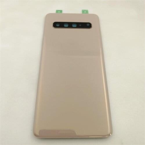 For Samsung Galaxy S10 5G G977 G977F 5G Version Battery cover Back cover Rear Glass Rear With Camera Lens For S10 Battery cover