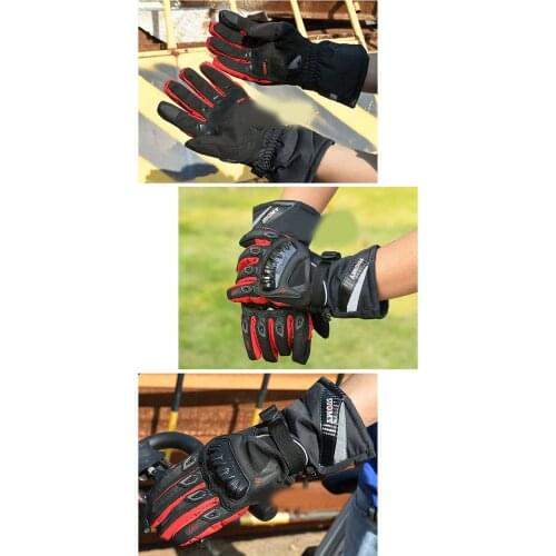Winter Cool Gloves Windproof And Waterproof Shatter-resistant Motorcycle Racing Cycling Motorcycle Touch Screen Warm Gloves