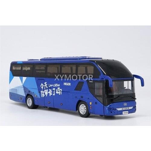 1:42 Gold Dragon Higer KLQ6125 Low-Carbon Metal Diecast Model Car Bus Toys Boys Gifts Collection Display Ornaments Blue