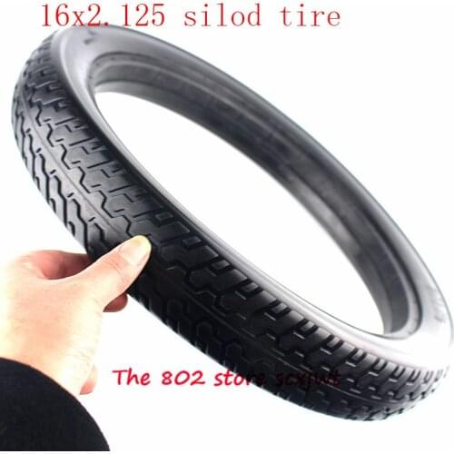 16 inch tyre 16*2.125 solid tire Electric Vehicle tire 16x2.125 Non inflation tubeless tyre fits Folding electric bicycle E-bike