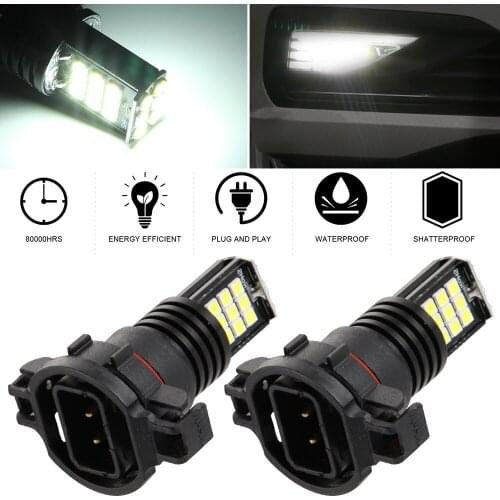 2pcs 6000K 2400LM H4/H8 H9 H11/H7/H16/9005 HB3/9006 HB4 5202 Automotive Fog Lamp Bulb Waterproof 3030SMD 3x8 LED Car Signal Lamp