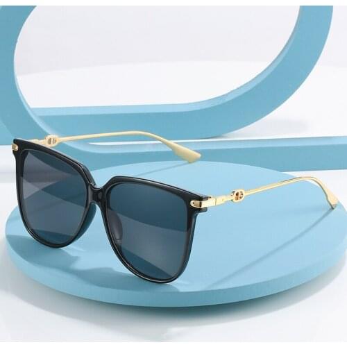 2021 New Arrival Fashion Cat Eye Sunglasses Women Men Alloy Frame Color Gradients Lens Leopard Elegant Luxury Brand Designer