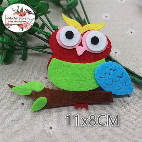 8CM Non-woven patches owl Branches Felt Appliques for clothes Sewing Supplies diy craft ornament