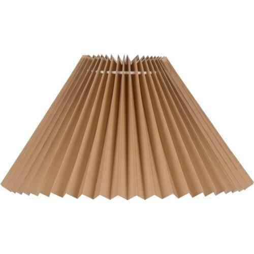 Stock Conical Shape Cloth Lampshade Pure Color Fabric Pleated Lamp Shade For Table Lighting Lamp