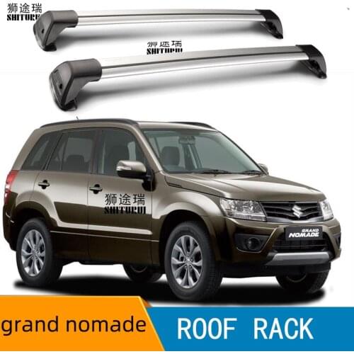 2 pcs For Suzuki grand nomade 5 Door SUV 2017 roof rack roof bar car special aluminum alloy belt lock Led shooting