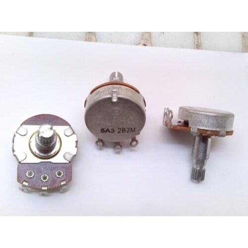 Free Ship 2PCS For ALPHA R24 Electric Guitar Volume Tone Button Switch B1K B25K B250K A500K B1M A1M B2M Guitar Potentiometer