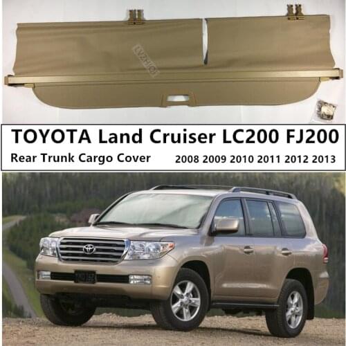 Rear Trunk Cargo Cover For TOYOTA Land Cruiser LC200 200 2008 2009 2010 2011 2012 2013 High Qualit Security Shield Accessories