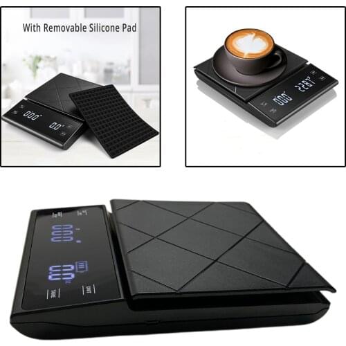 Digital Coffee Scale Food Weighing with Tare Function High Precision Baking LED Display Food Scale G/OZ/ml/lb