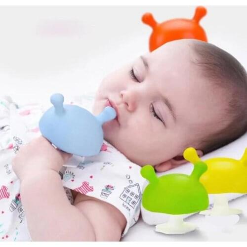 Baby Dental Care teether mushroom gutta percha for 3 months + Baby Soothing molars bar silicone glue Feeding Pacifier