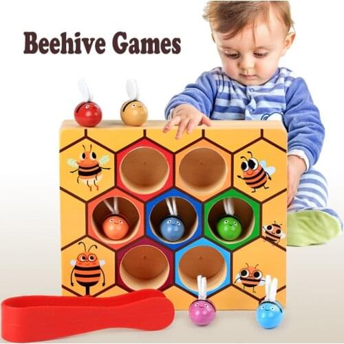 Children Beehive Game Toys Training Practical Ability Color Cognition Vivid and lovely design Montessori Education Teaching Ads
