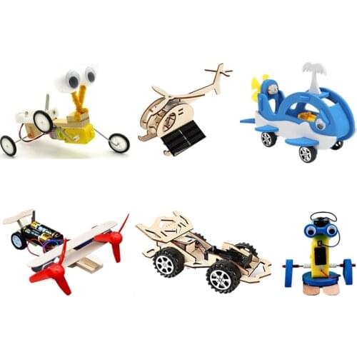 DIY Walk Robot Model Kits Kids STEM Science Experiment Physics Electric Motor Car Glider Airplane Jeep Educational Toys