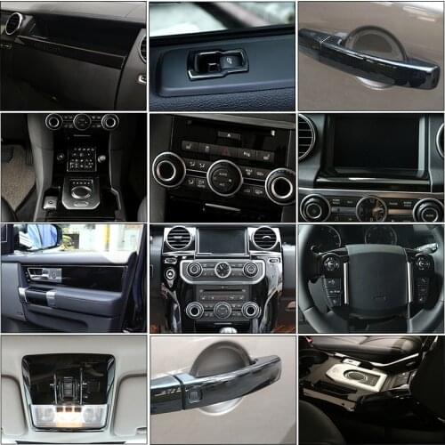 For Land Rover Discovery 4 LR4 2010-2016 Car styling Black Car Interior Exterior Suit panel Cover Trim Sticker Car Accessories