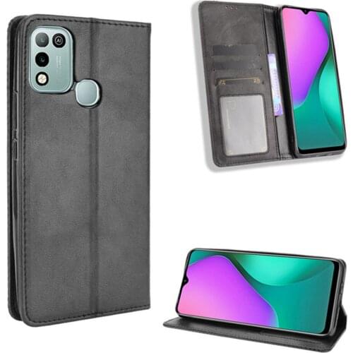 For Infinix Hot 10 Play Luxury Flip PU Leather Wallet Magnetic Adsorption Case For Infinix Hot 10Play Infinix X688 Phone Bag