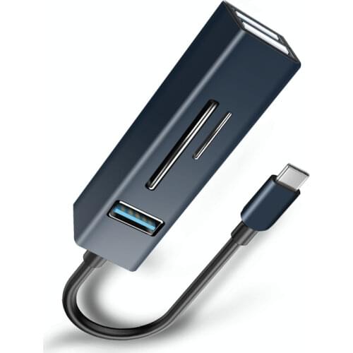 Five-in-one Type-C To Multi USB 3.0 HUB Aluminum Alloy Docking Station USB Splitter Port Type C HUB Computer Accessories