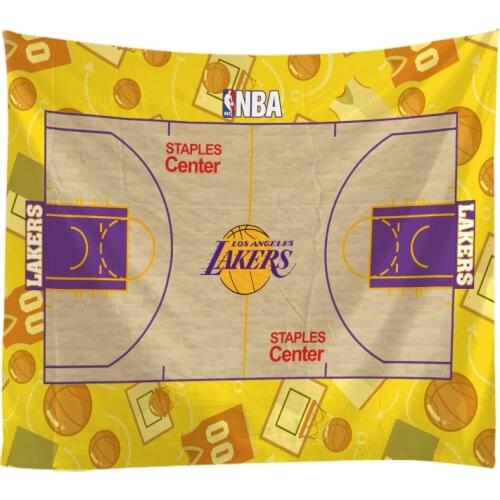 Basketball Court NBA Game Tapestry Wall Hanging Cloth Bed Spread Beach Towel Table Cloth Yoga Mat House Living Room Decoration