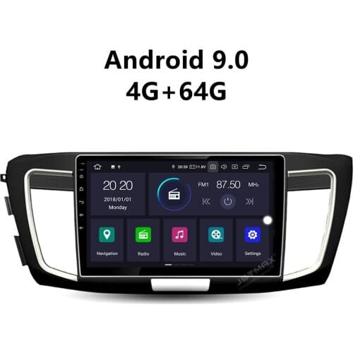 JSTMAX 10.2'' Android 9.0 4G + 64G ISP Screen Car DVD Radio Stereo Player For Honda Accord 9 2.0L 2013 2014 2015 2016 2017 Radio