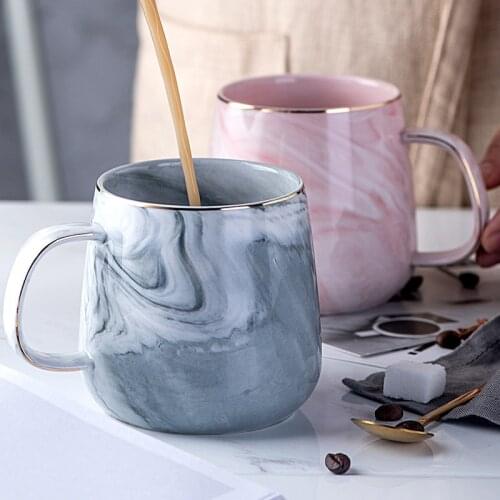 Creative European Phnom Penh Milk Coffee Mugs Marble Pattern Breakfast Water Mug Office Home Drinkware Tea Cup Lovers Gifts