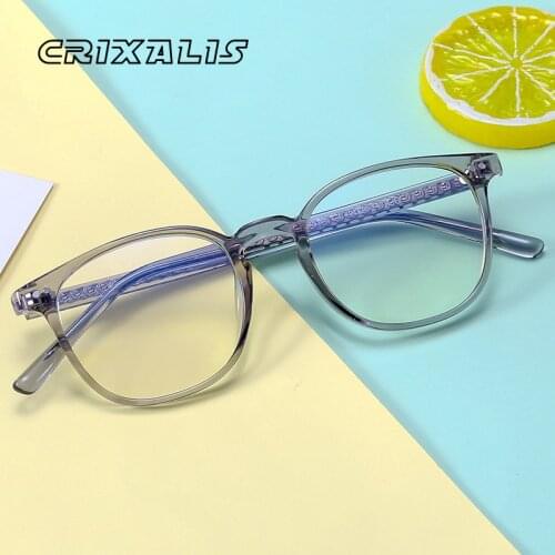 CRIXALIS 2021 Round Anti Blue Light Glasses Women Men Acetate Prescription Reading Eyeglass Frame Retro Computer Glasses Female