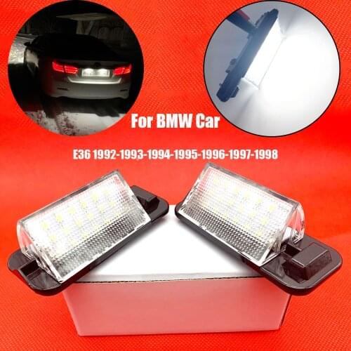 Error Free Auto License Plate Light For BMW E36 3 Series 1992-1998 318i/320i/M3 Plate Light 18 LED 3528SMD Lamps