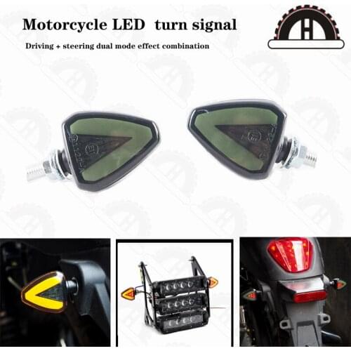 Motorcycle modified LED high-lit turn signal 12V side light LED two-color guide arrow light