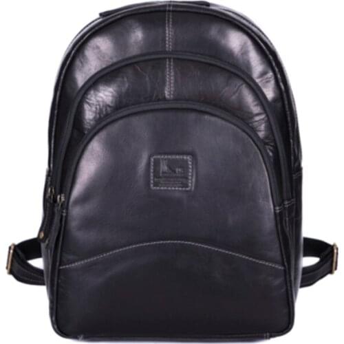 Mens leather backpack