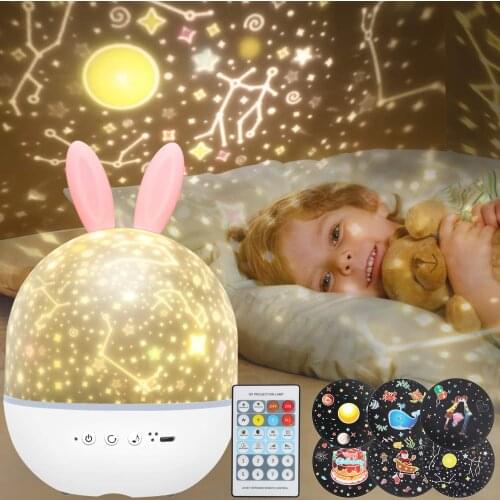 Music Box Projection Lamp LED Rotating Night Light Projector Music Box Rotating Projection Lamp For Kids Christmas Gift