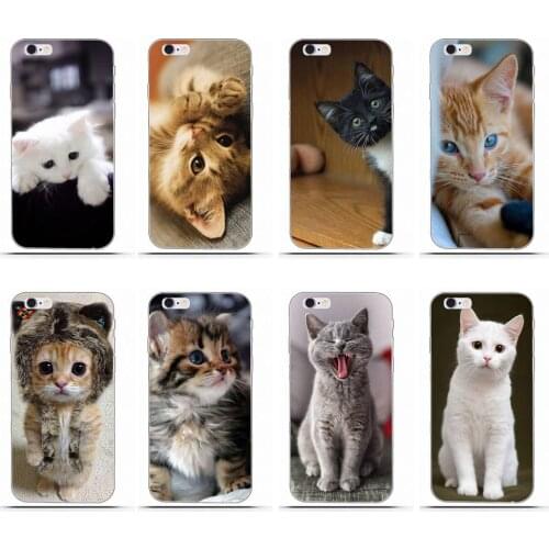 Soft TPU Cover Case For Huawei Honor 4C 5A 5X 6A 6C 6X 7X 9 V8 V10 Mate 7 8 10 P9 P20 Pro Lite Play Little Kitten Cute Cat