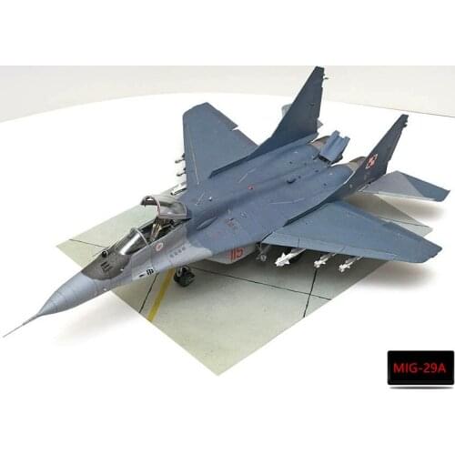 1:33 Scale Mikoyan MiG-29A Fighter Aircraft DIY Handcraft Paper Model Kit Puzzles Handmade Toy DIY