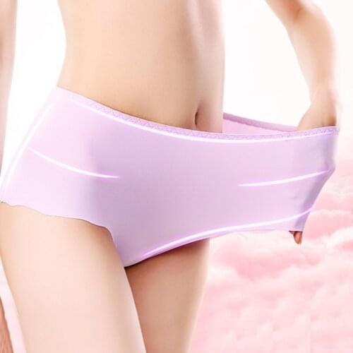 Womens New Utra-Thin Sexy Panties Silk Ice Intimates Quick dry Comfortable Underwear Direct Vacation Seamless Briefs