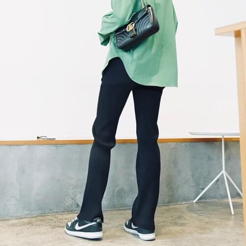 Chopsticks legs! Spring and autumn thread knitting small horn, high waist, slimming, high elastic leggings women