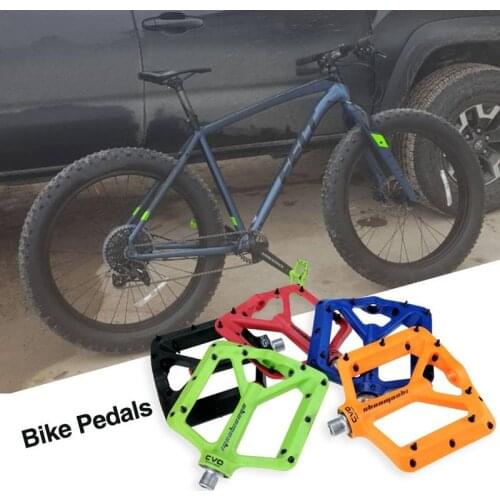 Portable Bike Bicycle Pedals Big Feet Nylon Carbon Fiber 5 Colors Big Foot Road Bike Bearing Pedals Bicycle Parts High Quality