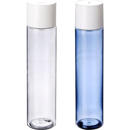 50pcs 100ml empty blue/clear plastic PET lotion bottles 100cc Sample packing bottle Screw cap Travelling bottle Shower Gel