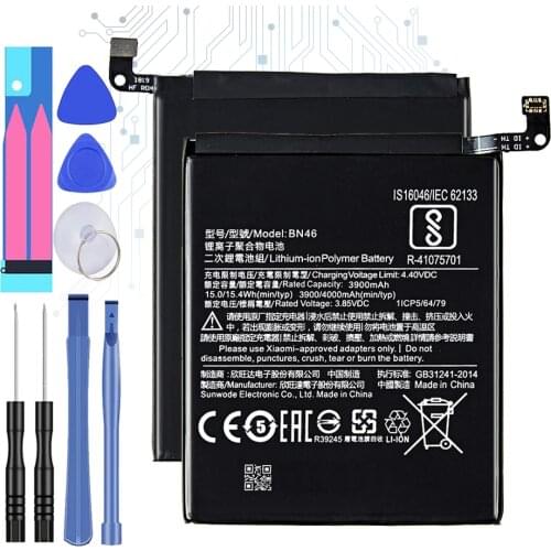 4000mAh BN46 Replacement Battery For Xiaomi Redmi Note8 Note 8T 8 Redmi 7 Redmi7 Note 6 Note6 + Free tool